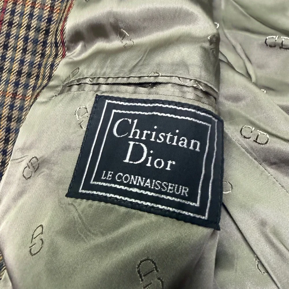Christian Dior Blazer Mens 42L Multicolor Check Plaid Le Connaisseur Sport Coat